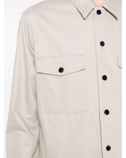 HUGO Natural Long-sleeve Cotton Jacket for men
