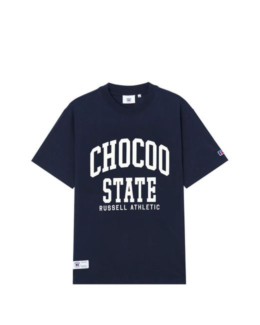 Chocoolate Blue Logo-Print T-Shirt for men