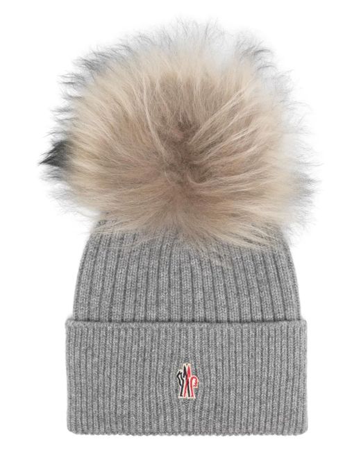 Moncler White Bobble Hat
