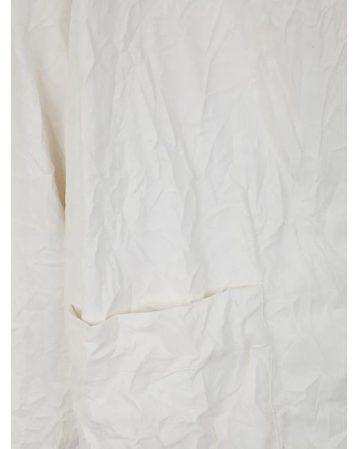 Maria Calderara White Graphic Button Jacket