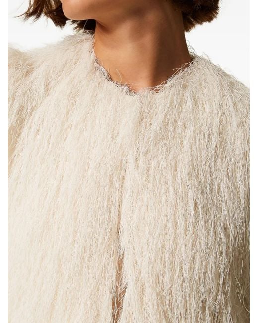 Twinset Natural Fringe-Trimmed Jacket