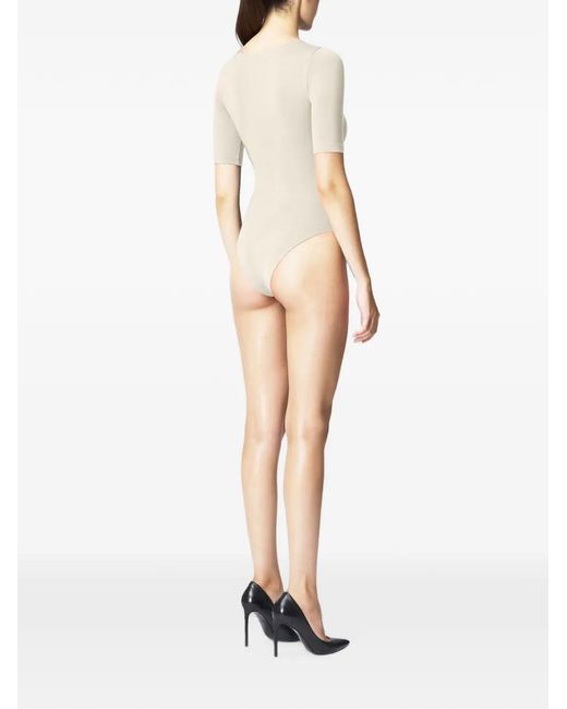 Wolford White Body Bahamas À Manches Courtes
