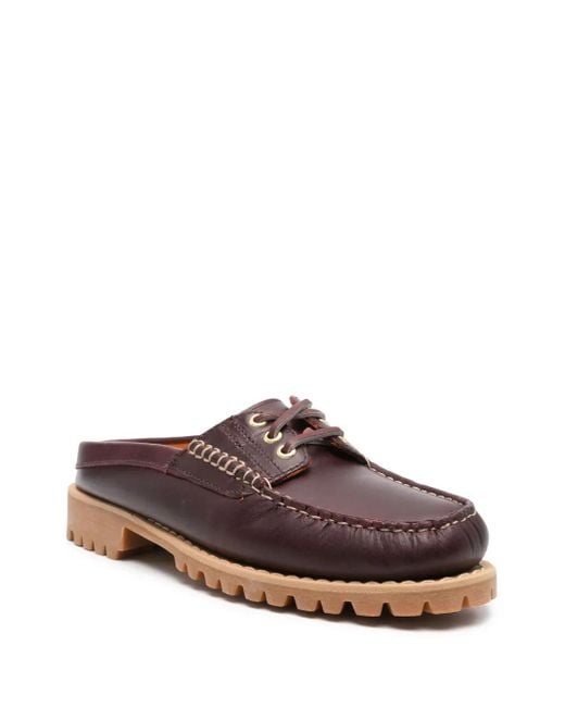 Timberland Brown Leather Slipper Mules for men