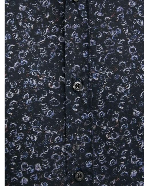 HUGO Hemd Mit Blumen-Print in Blue für Herren