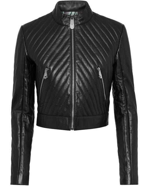 Philipp Plein Black Leather Jacket