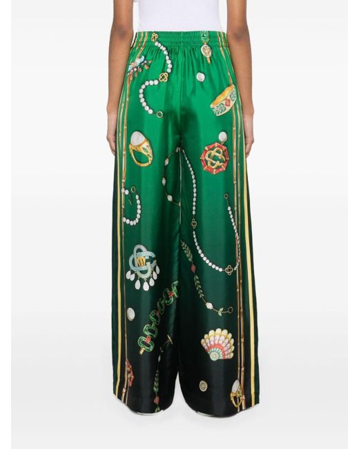 Pantalones con estampado gráfico Casablancabrand de color Green