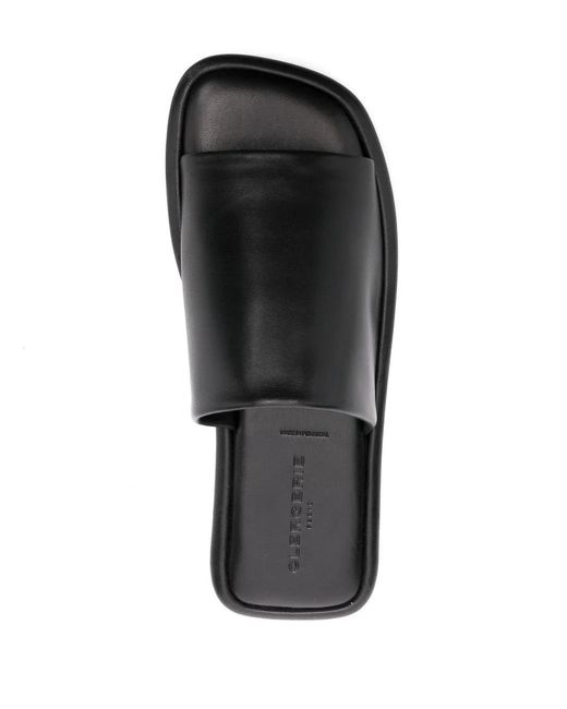 Robert Clergerie Black Ezy Open-Toe Slides