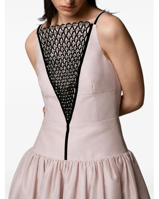 Nafsika Skourti Pink Crystal-Embellished Dress