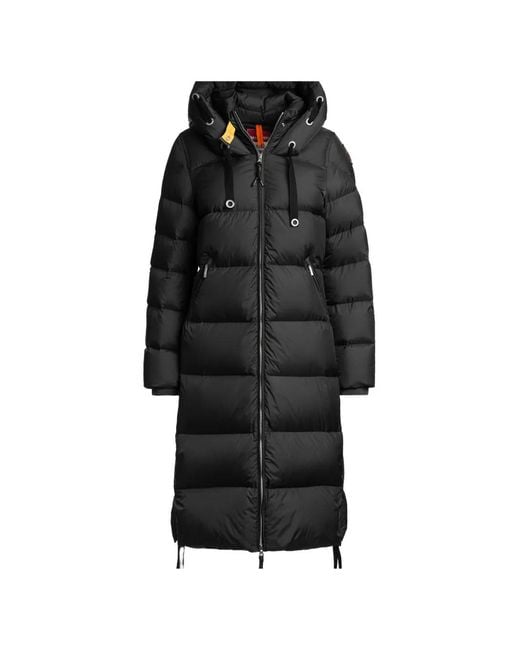 Parajumpers Black Panda Quilted Hooded Coat