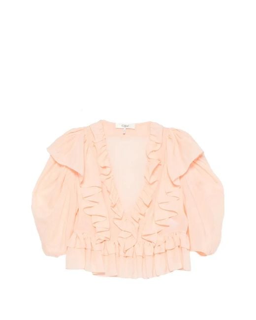 Chloé Pink Chloé Silk Top
