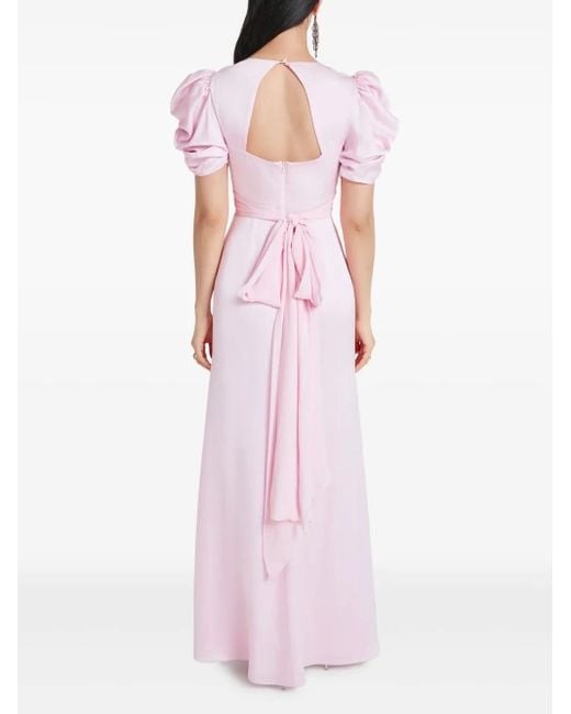 Temperley London Pink Short-Sleeve Gown