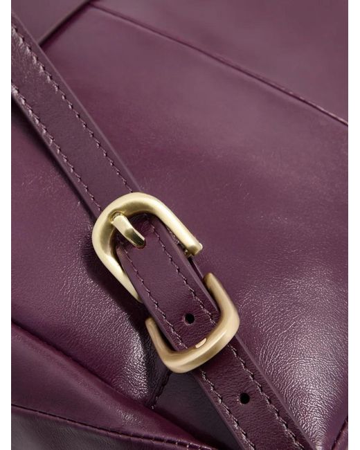 Piquadro Purple Leather Backpack for men