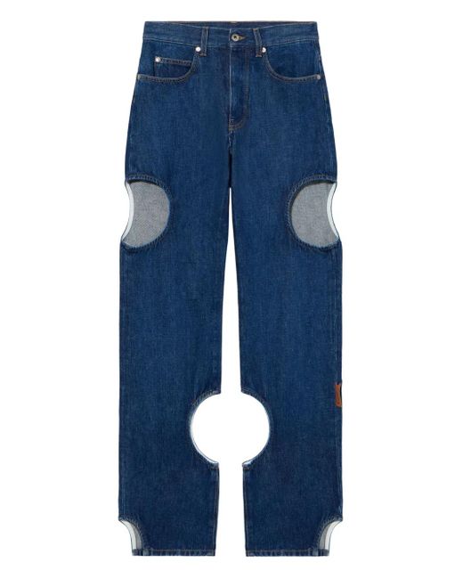 Off-White c/o Virgil Abloh Blue Cut-Out Detail Jeans