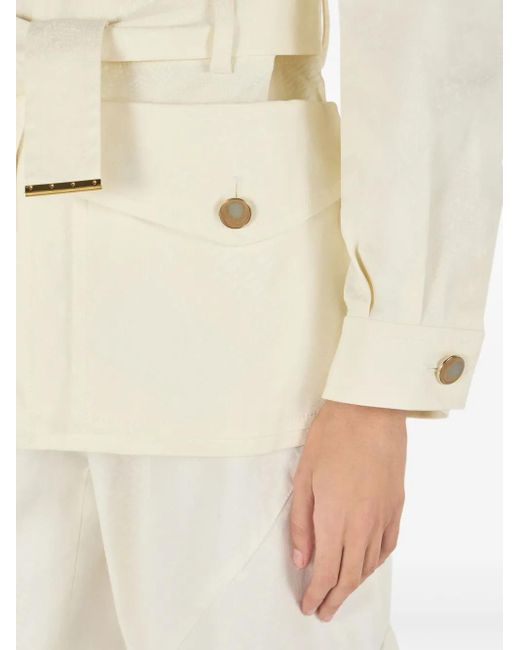 Roberto Cavalli Natural Belted Jacket