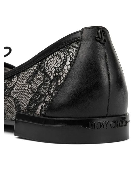Jimmy Choo Black Scarlett Ballerina Flats