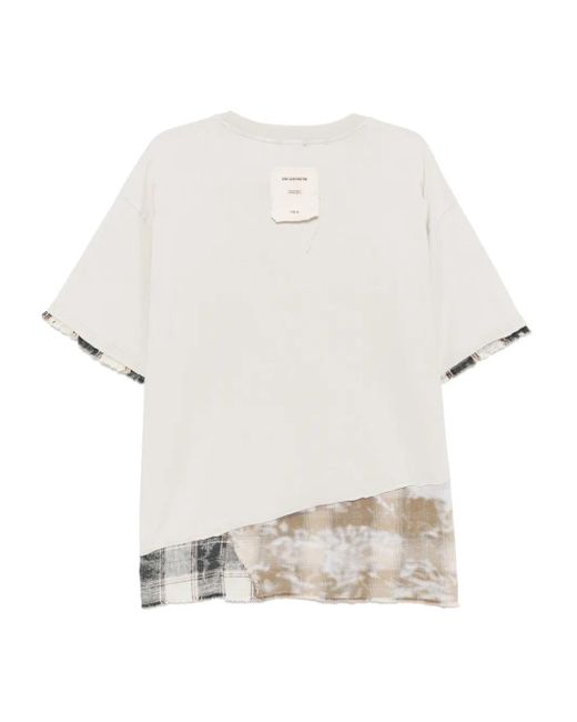 FIVE CM White Patchwork T-Shirt for men