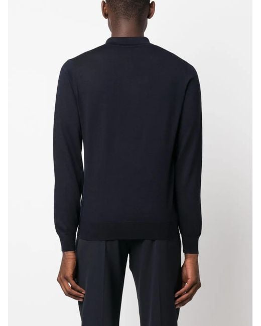 Polo 120's En Laine Vierge Corneliani pour homme en coloris Blue