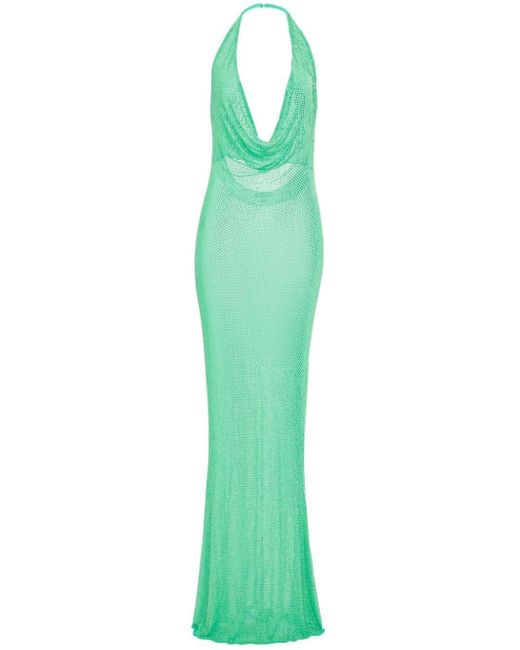retroféte Green Meiran Embellished Dress
