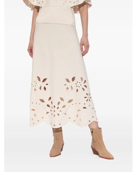 Jupe À Découpes Au Laser Ulla Johnson en coloris Natural