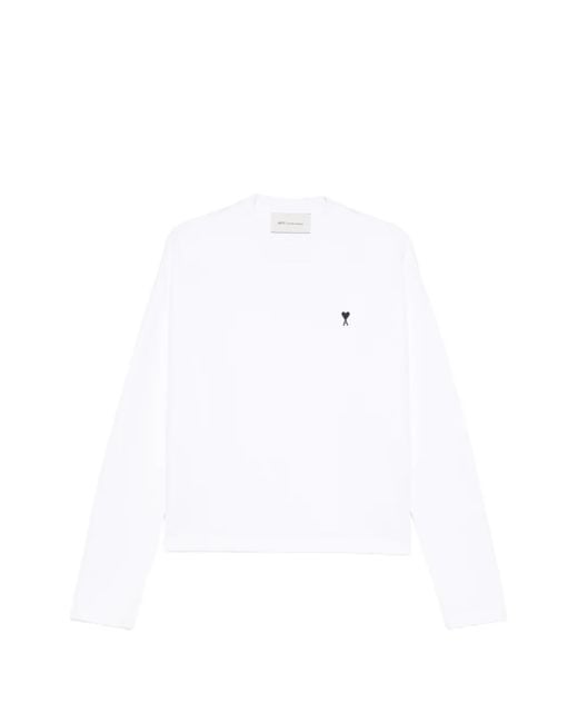 Sweat Brodé AMI en coloris White
