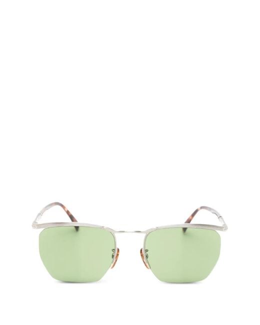 David Beckham Green 1225/S Engraved Geometric-Frame Sunglasses