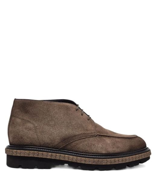 メンズ Neil Barrett レースアップ スエードブーツ Brown