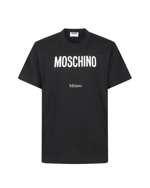Moschino Black Logo-Print T-Shirt for men