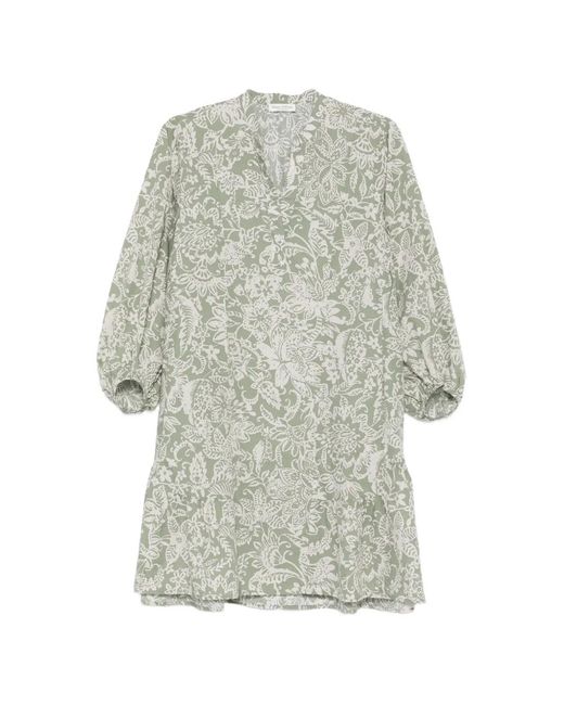 Marc O' Polo White Floral-Print Mini Dress