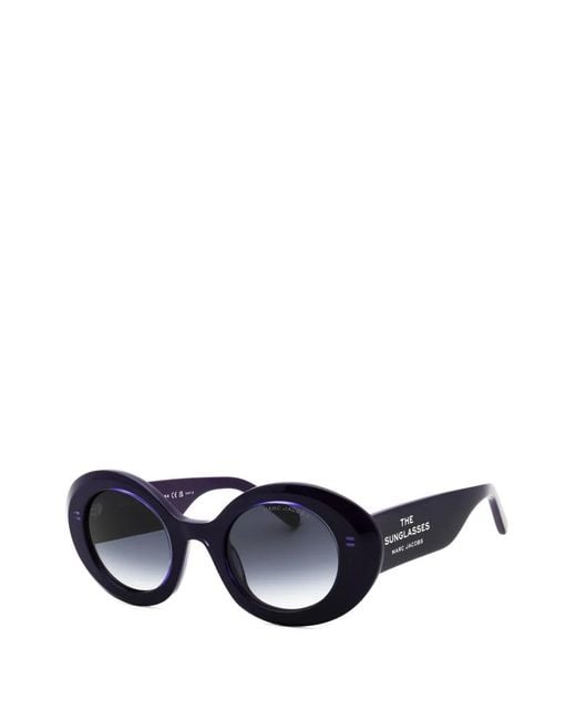 Marc Jacobs Blue Oval-Frame Sunglasses