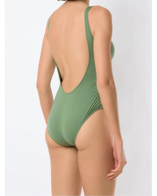 Amir Slama Green Cut-Out Swimsuit