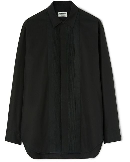 Jil Sander Wednesday P.m. Katoenen Overhemd in het Black voor heren