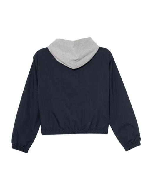 Chocoolate Blue Logo-Embroidered Jacket