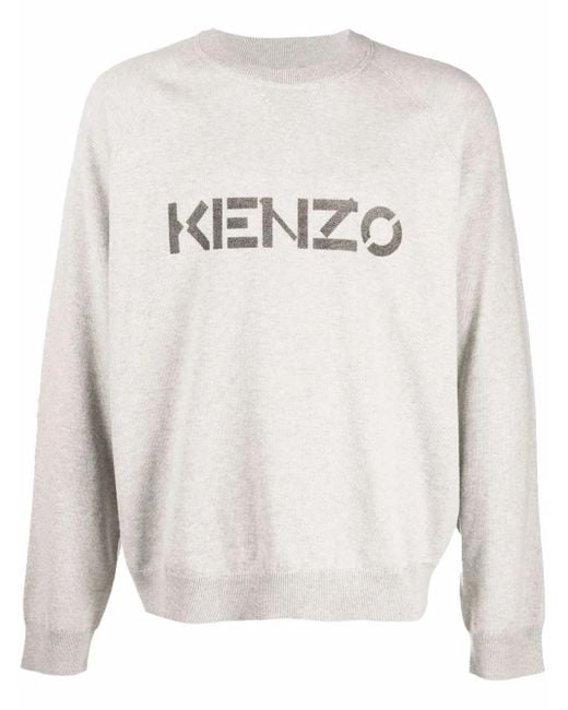 Pull À Logo KENZO pour homme en coloris Gray