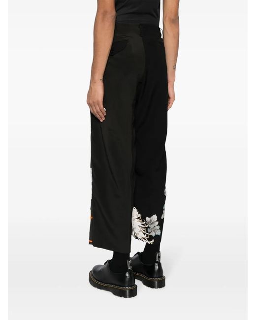 Children of the discordance Black Tapered Cropped Trousers for men