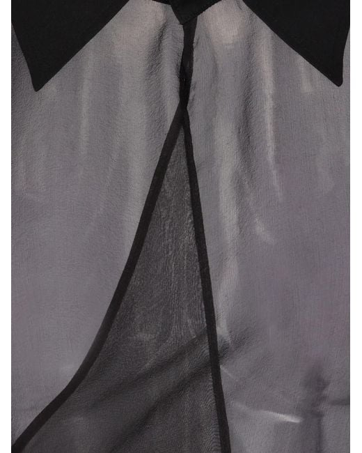 Yohji Yamamoto Gray Asymmetric Printed Shirt
