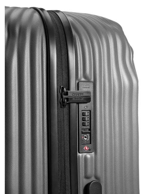 Crash Baggage Gray Large Stripe Suitcase