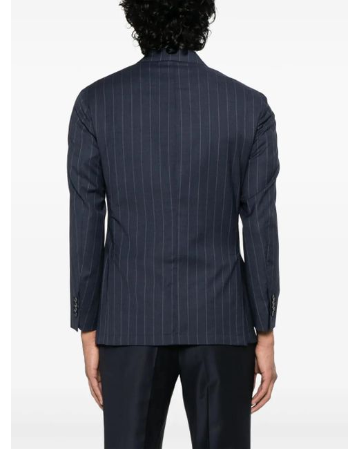 Barba Napoli Blue Striped Blazer for men