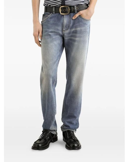 Dolce & Gabbana Blue Denim Trousers for men
