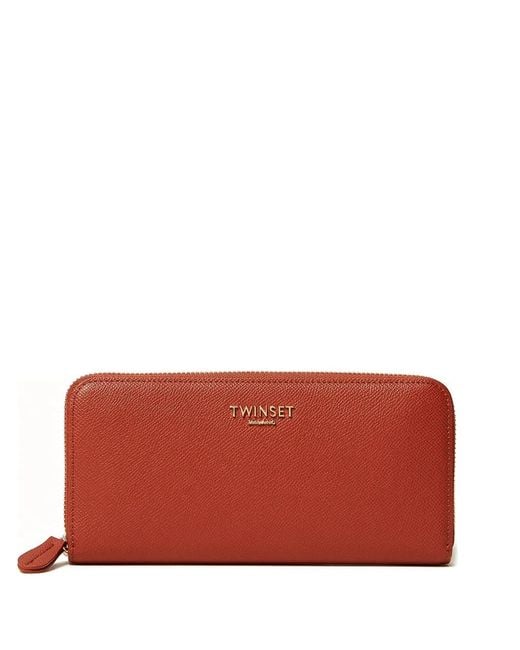 Twinset Red Zip Wallet