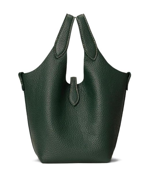 Polo Ralph Lauren Green Polo Play Pebbled-Leather Tote Bag