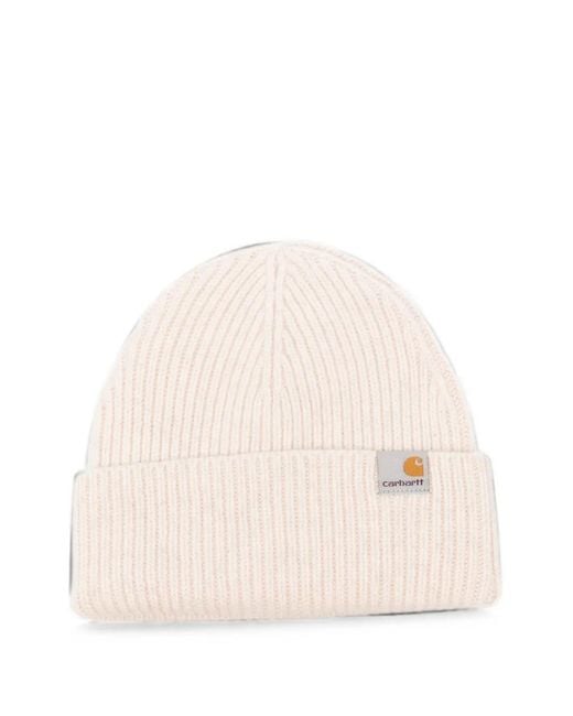 Carhartt Natural Ribbed-Knit Beanie Hat for men