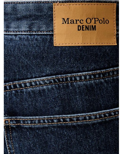 Marc O' Polo Blue Straight-Leg Logo-Patch Jeans for men