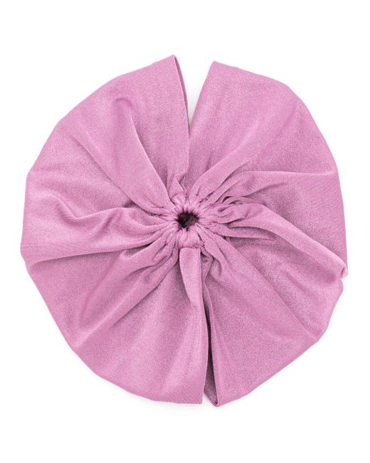 Turbante drapeado con abertura Adriana Degreas de color Pink