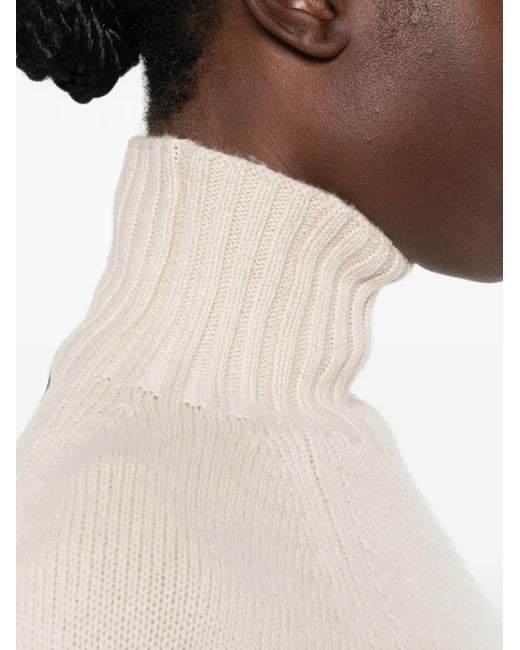 Max Mara White Ribbed-Knit Sweater