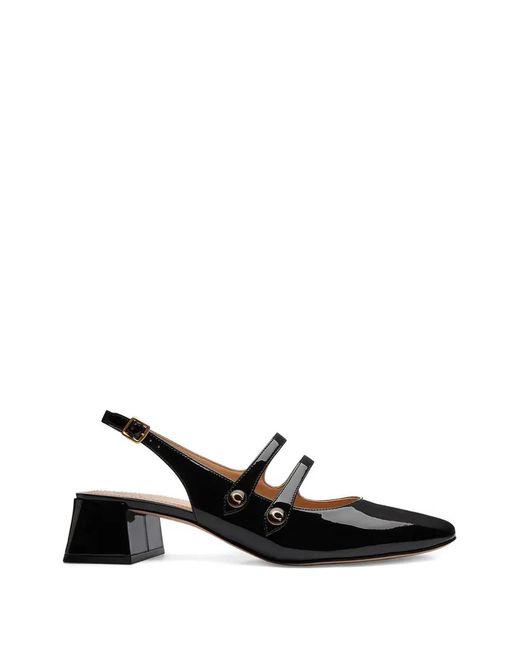 COACH Black Mary Jane Strap Block Heel Pumps