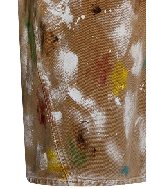 Moschino White Paint-Splatter Shorts for men