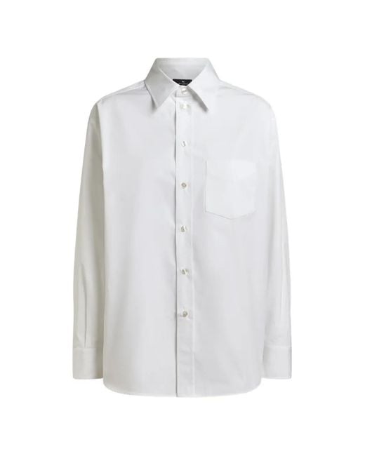 Etro White Paisley-Print Shirt