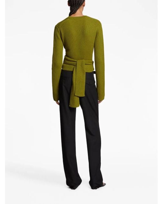 Proenza Schouler リブニット ラップセーター Green