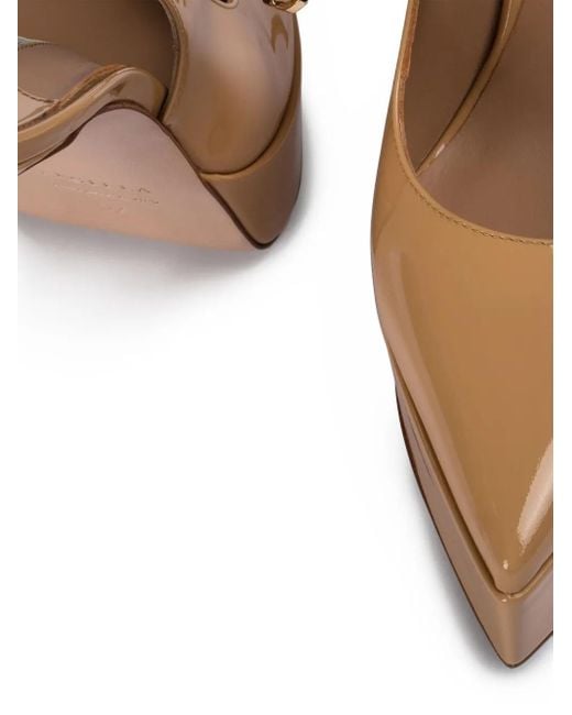 Le Silla White Uma Platform Slingback Pumps
