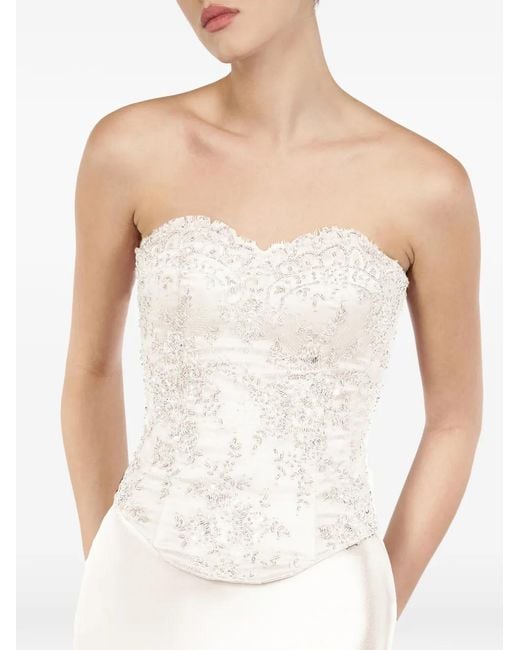 ALEXIA & ANTONIA White Embellished Lace Corset